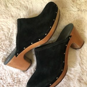 ugg australia abbie 5772 black suede clogs size 9